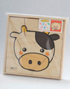 木製オリジナル両面印刷パズル　動物シリーズ♪　ウシ＆ブタ