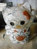 かわいいキャラクターがんばり猫（材質　石）