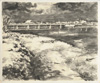 水墨画　宇佐市　長洲町　小松橋　龍風作